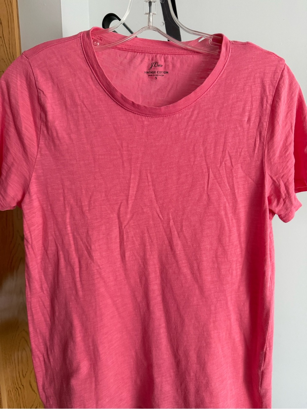 J. Crew Vintage Cotton Crewneck Tee in Pink S